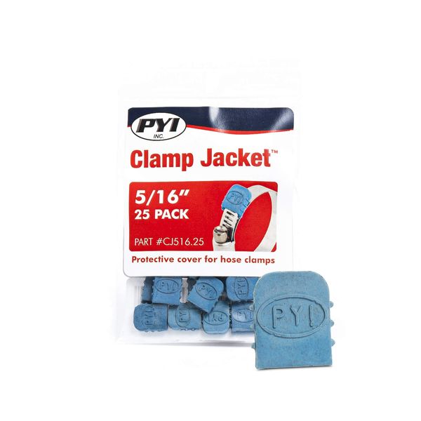 Clamp Jacket Hose Clamp Protector Blue 25 Pack, Blue, 5/16"