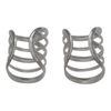 Touch Jewellery 925 Sterling Silver Ear Cuff Five Band Pair