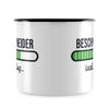 JUNIWORDS Emaille-Tasse, Beschneider loading, Schwarzer Tassenrand (6188982)