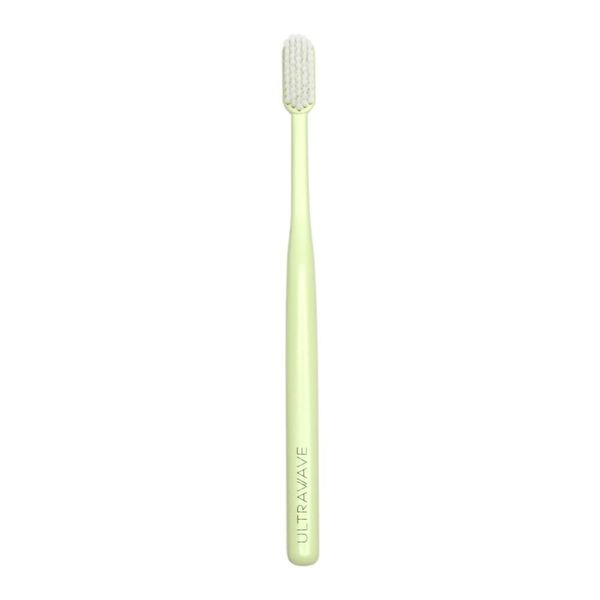 MEDIK MDK-UW01OV ULTRAWAVE Toothbrush with Tongue Brush, Extra Fine Bristles Gentle on Gums, Thin Head, Olive