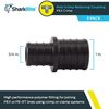 SharkBite 1 x 3/4 Inch Poly Crimp Reducing Coupling, Pack of 5, PEX Pipe, PE-RT,