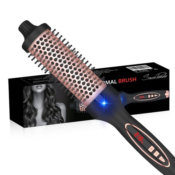 Thermal Brush für den Blowout-Look,Wärmebürste 38mm, Thermobürste Rundbürste 130-230℃, Heat Brush Volumen Haar Kamm,Hot Round Brush Double Spannung Erhöhen Sie das Haarvolumen, Einfach zu verwenden