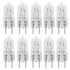 10 Pack-G8 35 Watt Halogen Light Bulbs I NO HARMFUL BLUE LIGHT I JCD Type 110v 130v 35W T4 G8 Under Cabinet Puck Lamp Undercabinet Microwave Oven Stove Top Kitchen Appliance Lighting Bi Pin Clear Lens