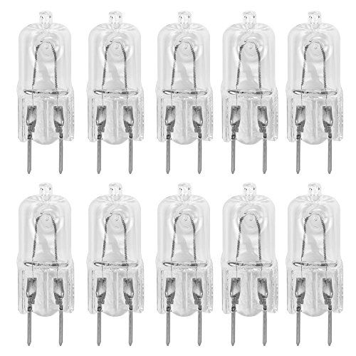 10 Pack-G8 35 Watt Halogen Light Bulbs I NO HARMFUL BLUE LIGHT I JCD Type 110v 130v 35W T4 G8 Under Cabinet Puck Lamp Undercabinet Microwave Oven Stove Top Kitchen Appliance Lighting Bi Pin Clear Lens