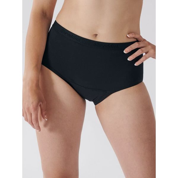 Women's Fart Deodorizing Pants, High Waist Shorts, Shreddies [Set of 3] (Black, L)