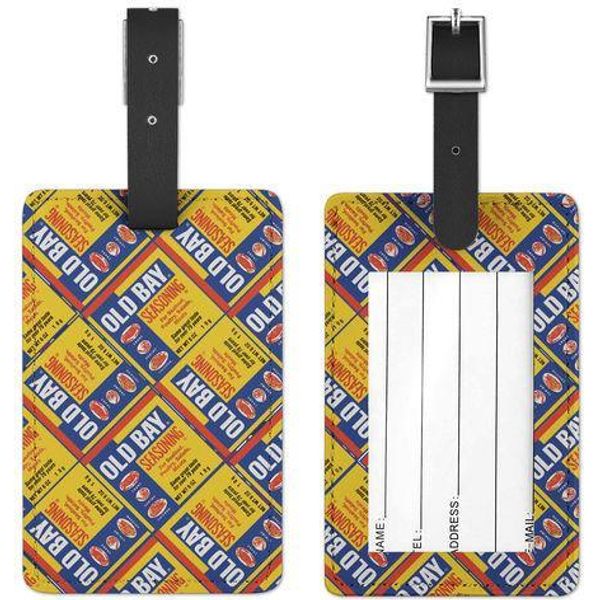 Flat OLD BAY Can Pattern / Luggage Tag - 1