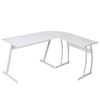 58" L-Shaped Gaming Desk Corner Computer Desk PC Laptop Table Workstation White