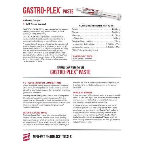 MVP Gastro-Plex Paste 5-Pack (10 doses) Gastric Stress Relief Paste for Horses