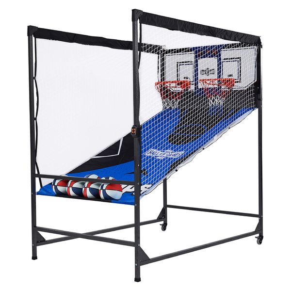 Hall of Games 2 Player Arcade Basketball Game, Black/Grey