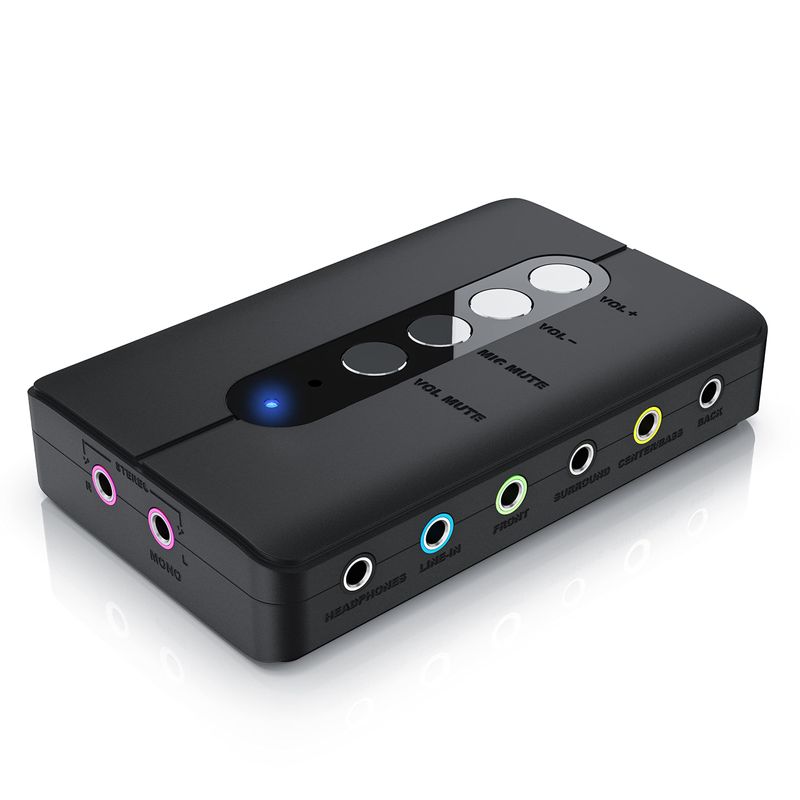 CSL - USB Externe Soundkarte, 7.1 Surround Sound, USB Audio Stereo ...