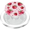 girly || Aesthetic Pink Bow || Cute Strawberry Bow Pattern PopSockets PopGrip for MagSafe