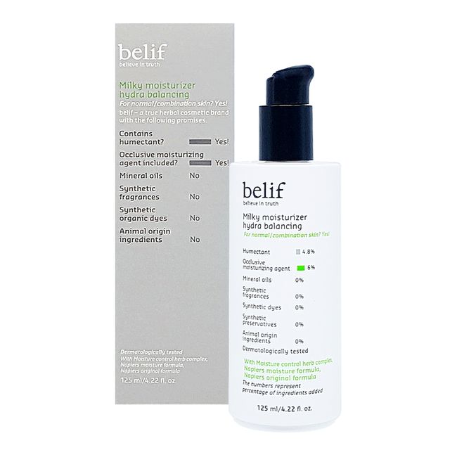 belif Milky Moisturizer Hydra Balancing 125ml Combination Skin Lotion