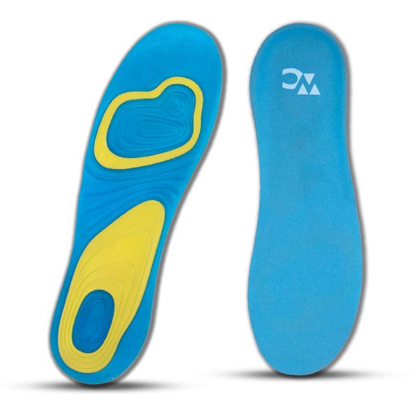 Wonder Care Silicone Gel Shoe Insoles Shoe Inserts All Day Superior Comfort Trim to Fit Insole Orthotics Gel for Arch Support Plantar Fasciitis Flat Feet Men and Womens Gel Insoles Pair of 1 & 2