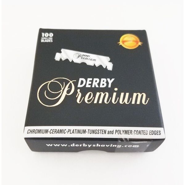 100 Derby Replaceable Straight Edge Half Blades for Barber & Shavette Razors