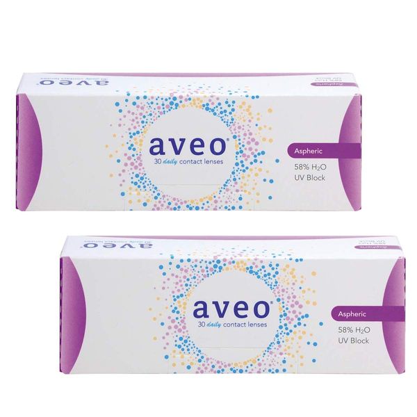 アベオ ワンデー 30枚入り 2箱 aveo 1day 【BC】8.6 【PWR】-3.00