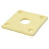 Square guitar input jack plate in cream including screws Les Paul style