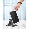 MoKo Phone/Tablet Stand, Foldable Desktop Holder for 4-11" Devices, Fit with iPhone 16/Pro/Pro Max/Plus, iPhone 15/Pro/Pro Max/Plus, iPhone 14/Pro/Pro Max/Plus, iPhone 13/Pro/Pro Max/Plus, Black