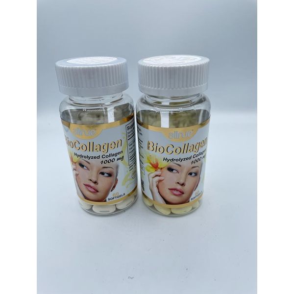 lot of 2 Biocollagen Hydrolized Collagen colageno hidrolizado softgels 1000 mg