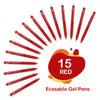 Erasable Gel Pens, 15 Pack Red Retractable Erasable Pens Clicker, Fine Point,...