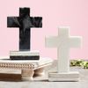 THINGS REMEMBERED White Marble and Wood Cross