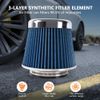 BLUE 3"/3.5"/4" High Flow Inlet Dry Air Filter Cold Air Intake Cone Replacement
