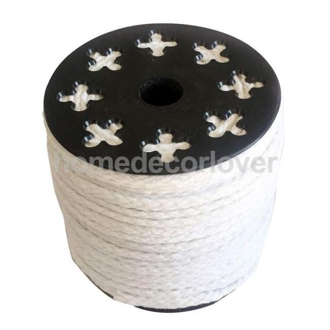 Twisted Waist Multipurpose Natural Cotton Rope Clothesline Knitting Cord Craft 3401925196, 40 Meters Raw White