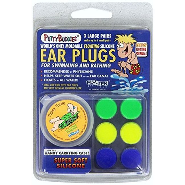 Putty Buddies Swimmer's Ear Plugs 3-Pack