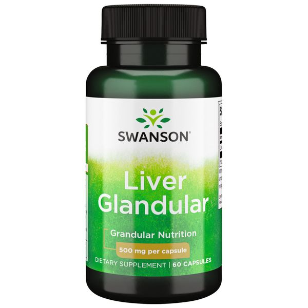 Swanson Liver Glandular 500 mg 60 Capsules