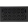 6'' x 12'' Painted Textured Black Floor Register Vent Decor Plastic Damper