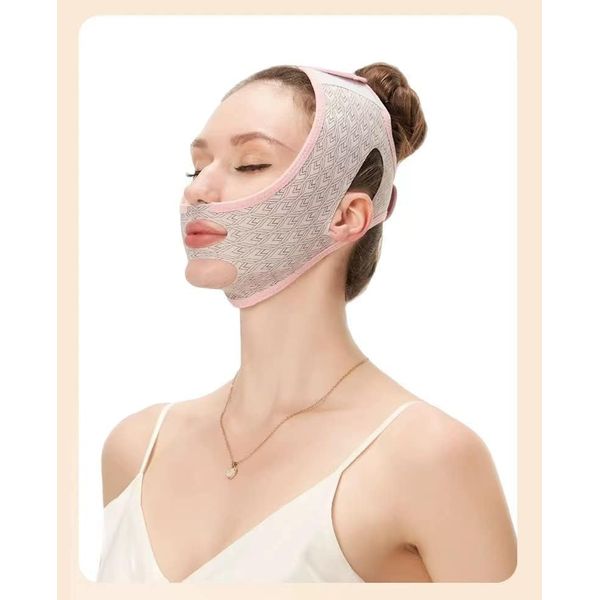 Beauty Face Contouring Sleeping Mask Chin,Reusable V Line Lifting Mask,V Line Face Masks,Face Strap Mask Band,Chin Up Mask Face