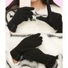 Outrip Womens Lady Winter Warm Gloves Touch Screen Phone Windproof Lined Thick Gloves (Black)(Size: M)