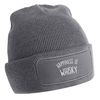 Flox Creative Grey Beanie Happiness is Whisky