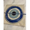 Evil Eye, Pillow Cover Blue.