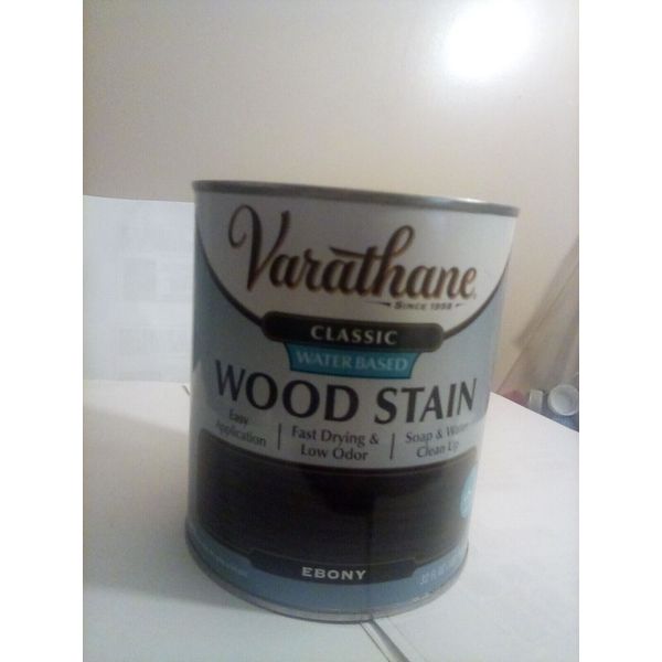 RUSTOLEUM Varathane Classic Wood Stain EBONY WATER BASED  32 Oz FREE S&H