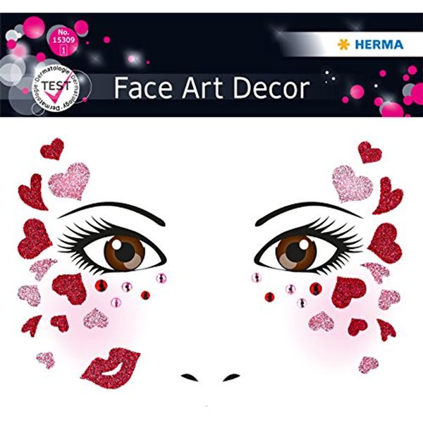 Face Art Sticker Love 1Bl 1Pack