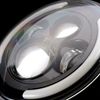 For Harley Heritage Softail Classic  7"inch LED Headlight Angle Eye DRL Black