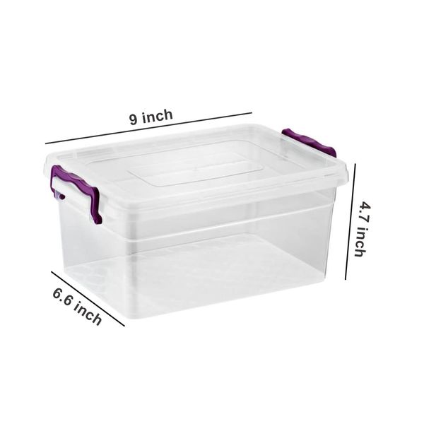 Best House 2 PCS Plastic Storage Box with Lids, Storage Containers Use for Home, office, Kitchen, Toys and Goods (3 Litres)