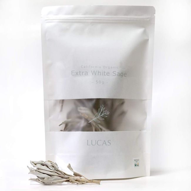 LUCAS Lucas White Sage for Purification (1.8 oz (50 g) [Organic from California]