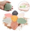 4 Pieces Konjac Facial Sponge, Face Exfoliation Cleaning Sponge Natural Exfoliating Puff Scrub for Makeup Removal and Gentle Deep Pore Cleansing