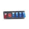 Riloer Racing Ignition Switch Panel Set, 12V 20A Universal 5-in-1 Racing Car Ignition Switch Panel Set, with ON/OFF Toggle Switch Engine Push Button