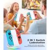 HELLCOOL 2 IN 1 Switch Charging Dock,Switch Controller Charger with RGB Light/Charging Cable/switch controller holder,Joy Con Charger Compatible with Nintendo Switch/OLED