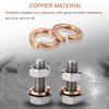 sourcing map 5 Pcs Spring Lock Washer, M12 Split Lock Washer Assortment Copper Lock Washers for Screws Bolts Nuts