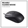 Perixx PERIMICE-209U Wired USB Mouse with Scroll Wheel for Left or Right-hand Use, for Computers and Laptops, Black