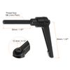 sourcing map 8pcs Adjustable Clamping Lever Handles M6 x 50mm Male Thread Bolt Knobs Rotating Screw Locking Quick Release Ratchet Push Button Handle, Black