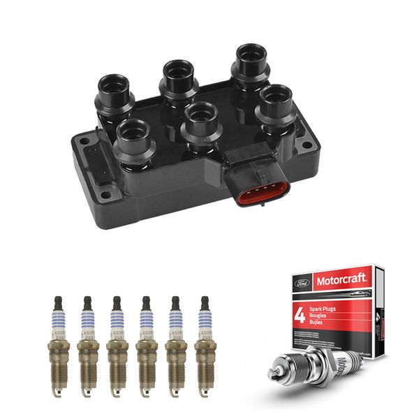 Ignition Coil & 6x Motorcraft Spark Plug fit Ford Ranger 4.0L V6 FD480