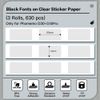 Phomemo D30 Clear Transparent Thermal Labels - Adhesive, 14x30mm/0.55x1.18inch, 3 Rolls