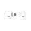 Keenware KSA-005 Shower Wall Elbow Outlet with Holder, Chrome