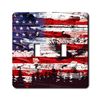 Off The Wall Plates - Americana Weathered Flag - Double Gang Light Switch
