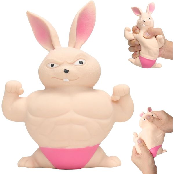 Funny Release and Decompress Toys Stretch Animal Figure and Stress Relief Toy for and Adults Sensory for Anxiety, and Autism, Kids Boys Girls Gift for Christmas, Birthday (Rabbit -8IN (Green))