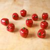 Ceramic Apple Cabinet Knobs, Kitchen Drawer Knobs, Country Decor - 5 Sets (10 Apple Pulls)